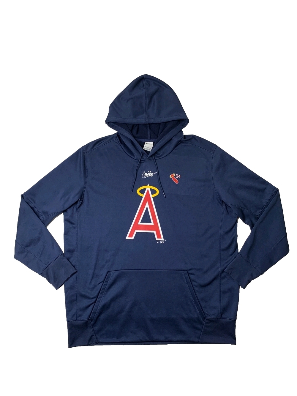 Nike Navy Hoodie with Red & Yellow Angels Logo